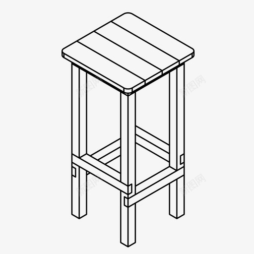 凳子柜台凳子家具svg_新图网 https://ixintu.com 凳子 柜台 家具 座位 椅子