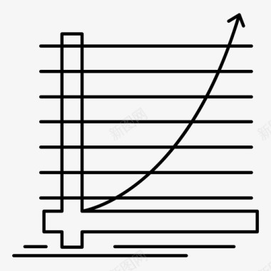 图表箭头曲线图标