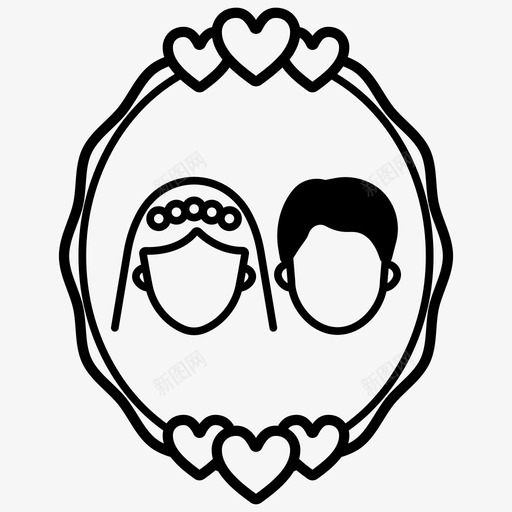 婚纱照新郎新娘结婚svg_新图网 https://ixintu.com 婚纱照 新郎 新娘 结婚 相框 新婚夫妇