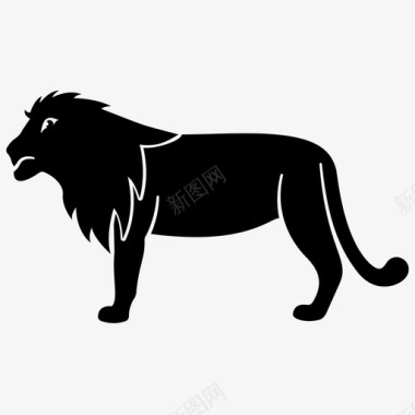 狮子动物豹图标