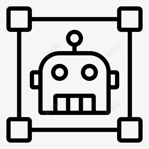 机器人人工智能svg_新图网 https://ixintu.com 机器人 人工智能 机器 科学 人和 线图 图标