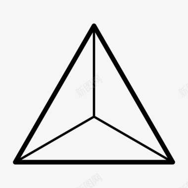 四面体三维骰子图标