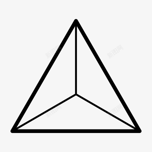 四面体三维骰子svg_新图网 https://ixintu.com 柏拉 柏拉图 图式 实体 四面体 三维 骰子 几何学 五个