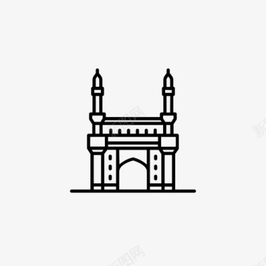 印度查米纳尔城市纪念碑图标