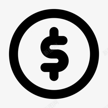 货币硬币金融科技概述图标