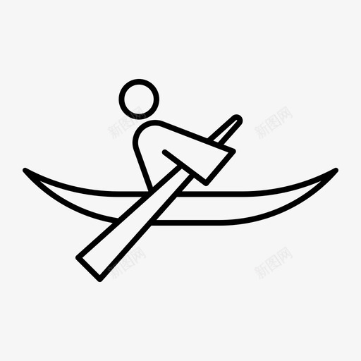 划船运动员独木舟svg_新图网 https://ixintu.com 划船 体育 运动员 独木舟 帆船