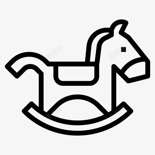 马玩具小孩摇摆马svg_新图网 https://ixintu.com 马玩具 玩具 小孩 摇摆 马木制 木制 市场 概述