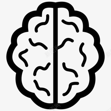 大脑解剖学大脑皮层图标
