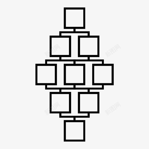 网络支架连接svg_新图网 https://ixintu.com 网络 支架 连接 系统 工作流 方形