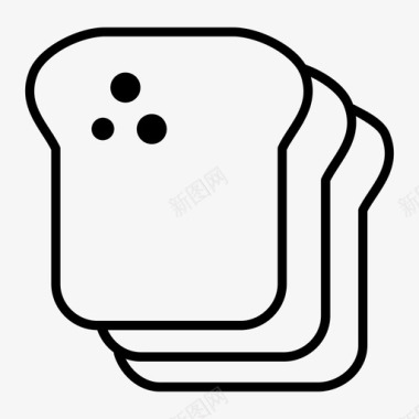 面包食物切片图标