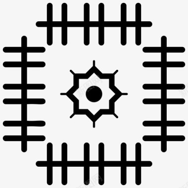 部落地毯古代标志文化符号图标