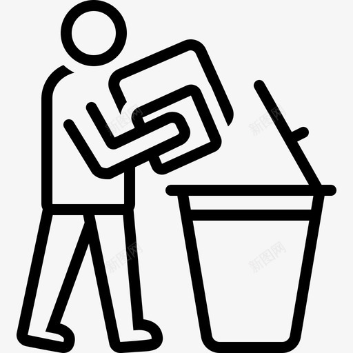垃圾箱人扔svg_新图网 https://ixintu.com 垃圾箱 人扔 垃圾桶