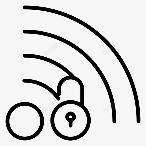 wifi互联网wifi解锁svg_新图网 https://ixintu.com 互联网 解锁