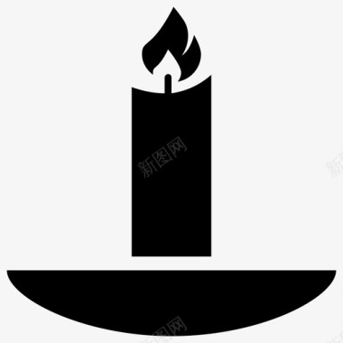 蜡烛生日蜡烛蜡烛火焰图标