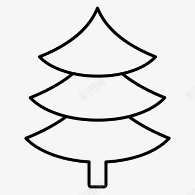 树庆祝圣诞节图标