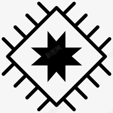 阿兹特克古代符号部落设计图标