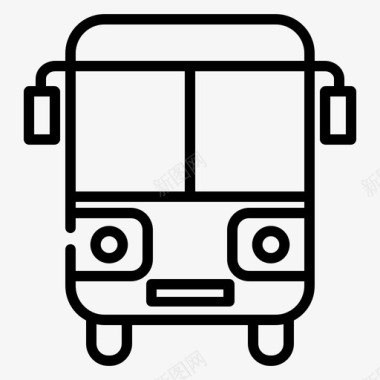 公共汽车小客车交通工具图标