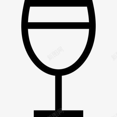 白葡萄酒杯干酒杯酒杯图标