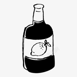 手绘烈酒鸡尾酒酒精饮料高清图片
