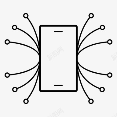 数字化网络化智能手机图标