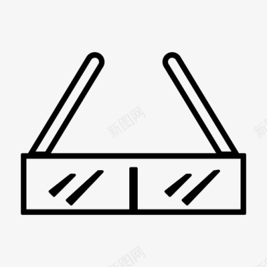 3d指向眼镜3d眼镜电影院图标