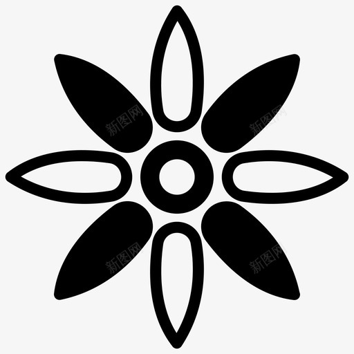 花卉图案花卉设计花卉svg_新图网 https://ixintu.com 花卉 图案 部落 设计 精神 象征 符号 纹身 线图 图标