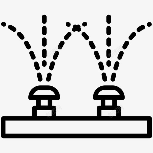 花园洒水器滴灌灌溉系统svg_新图网 https://ixintu.com 花园 洒水器 灌溉 系统 滴灌 洒水 自动 草坪 浇水 图标