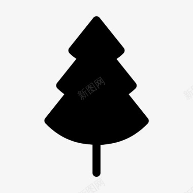 圣诞树装饰品松树图标