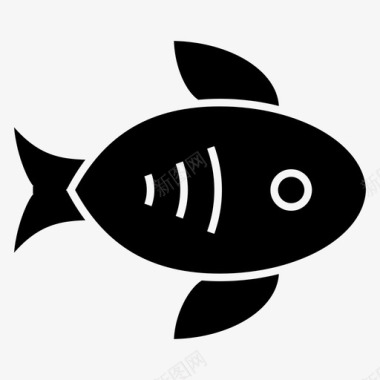 鱼宠物黑图标
