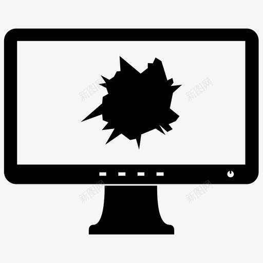 显示器计算机开裂svg_新图网 https://ixintu.com 显示器 计算机 开裂 桌面 屏幕