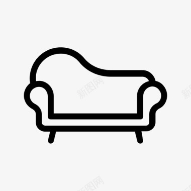 长沙发躺椅沙发图标