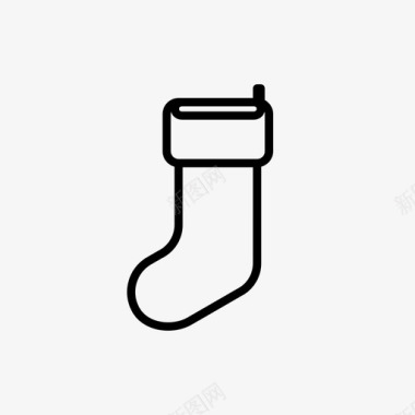 袜子礼物圣诞快乐图标
