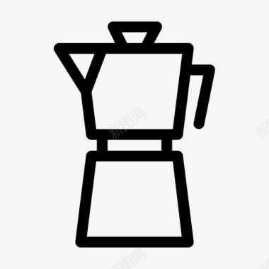 摩卡壶咖啡饮料图标