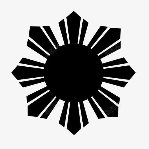 菲律宾太阳旗帜爱国主义svg_新图网 https://ixintu.com 菲律宾 太阳 旗帜 爱国主义 旅行 地点