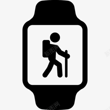 徒步旅行苹果手表健身追踪图标
