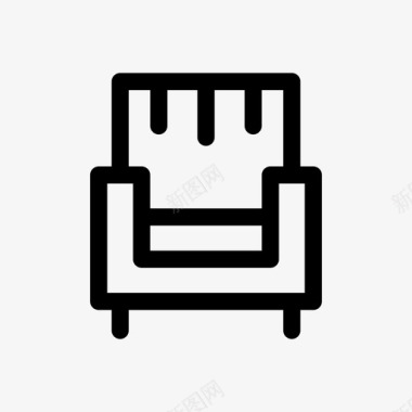 长凳椅子家居家具图标