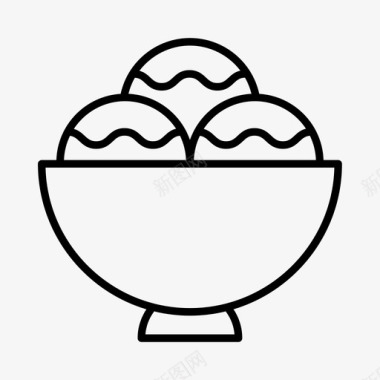 冰淇淋烹饪咖喱图标