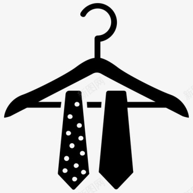 吊坠领带服装着装规范图标