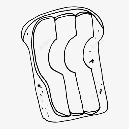 鳄梨吐司面包食物svg_新图网 https://ixintu.com 鳄梨 吐司 面包 食物 素描 手绘