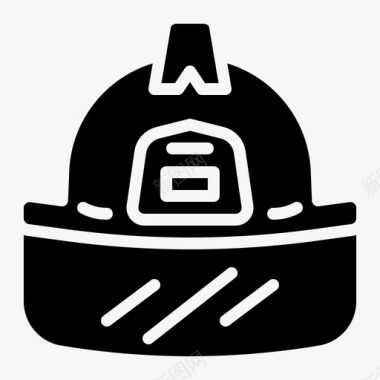 消防员头盔防护图标