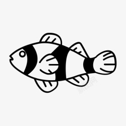 马林尼莫卡通鱼高清图片