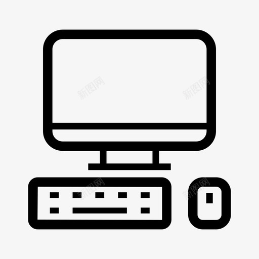 电脑桌面键盘svg_新图网 https://ixintu.com 电脑 电脑桌 桌面 键盘 鼠标 教育