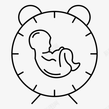 分娩时间婴儿出生图标