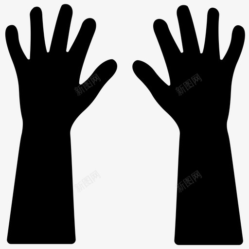 手手臂身体部位svg_新图网 https://ixintu.com 手臂 身体 部位 手套 人手 肢体 家务活 实心 图标