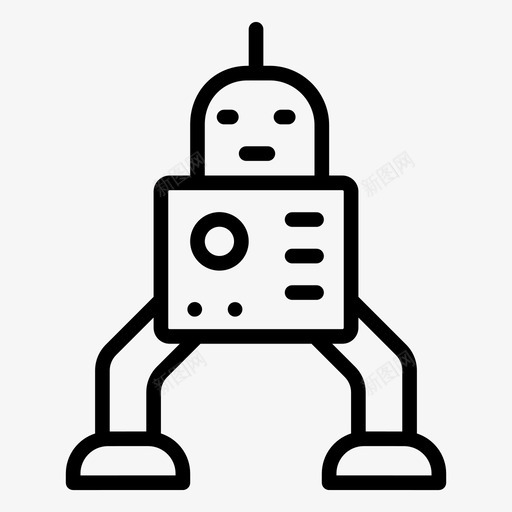 机器人人工智能svg_新图网 https://ixintu.com 机器人 人工智能 科学技术 机器 人和 线图 图标