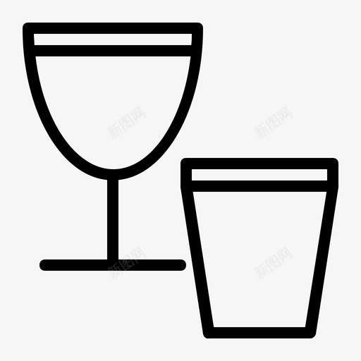 饮料杯子玻璃杯svg_新图网 https://ixintu.com 饮料 杯子 玻璃杯 玻璃器皿 水酒 酒店 餐厅