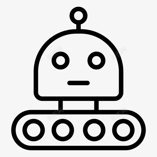 机器人人工智能svg_新图网 https://ixintu.com 机器人 人工智能 科学技术 机器 人和 线图 图标