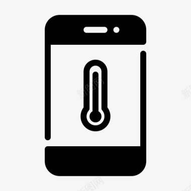 过热智能手机过热温度图标