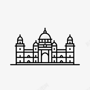 维多利亚纪念馆城市印度图标