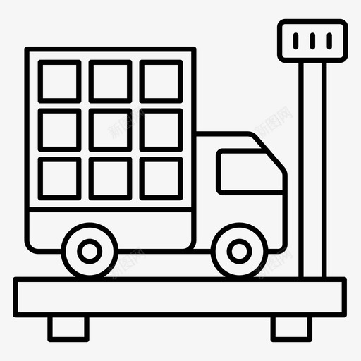 称重机送货卡车svg_新图网 https://ixintu.com 重机 卡车 送货 量具 物流配送